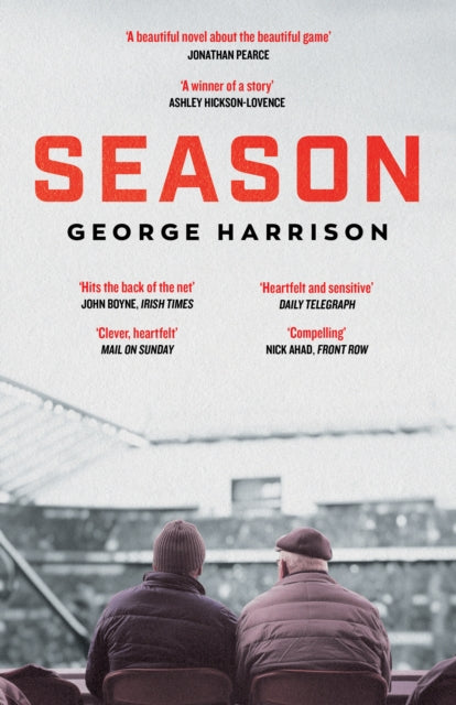 Book cover for Season by George Harrison with two men watching a game.