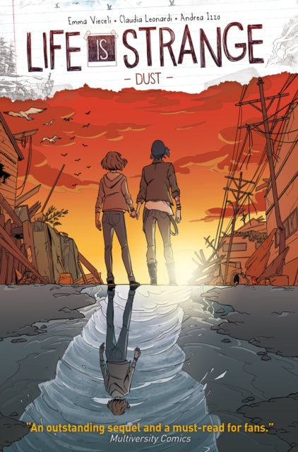 Cover art for Life Is Strange Dust graphic novel featuring two characters holding hands.