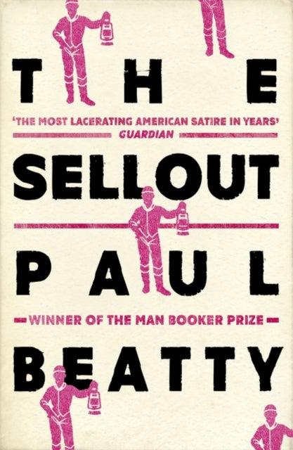 The Sellout book cover with pink figures and black text.