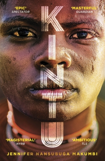 Book cover for Kintu by Jennifer Nansubuga Makumbi featuring a close-up of a person's face.