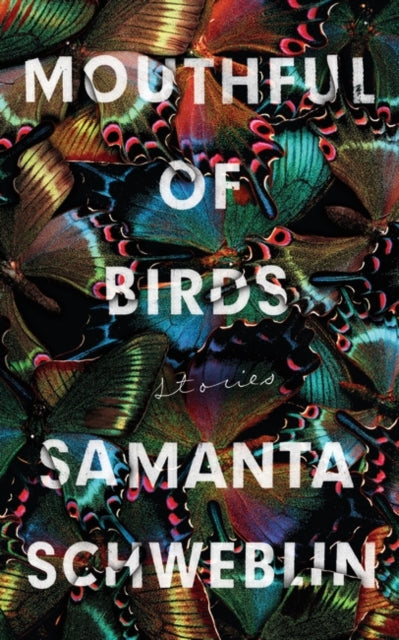 Book cover for Mouthful of Birds by Samanta Schweblin, featuring butterfly wings.