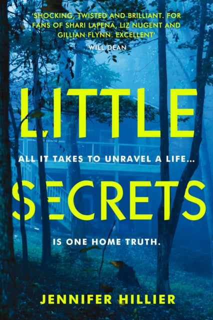 Little Secrets book cover with a dark, wooded background.