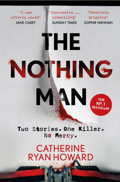 The Nothing Man book cover with red accents and quotes.