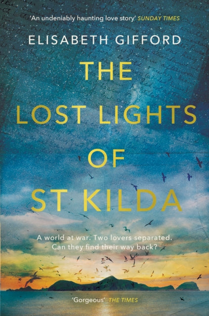 The Lost Lights of St Kilda book cover with a starry sky and birds.
