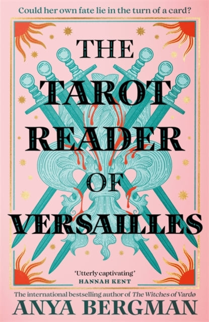 The Tarot Reader of Versailles book cover with swords and sun motifs.