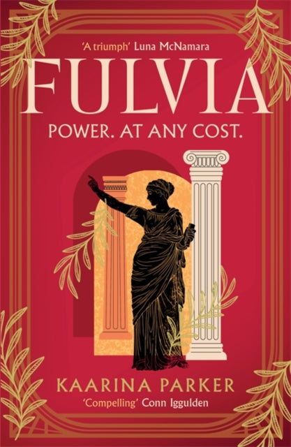 Book cover for Fulvia, featuring a silhouette of a woman in Roman attire.