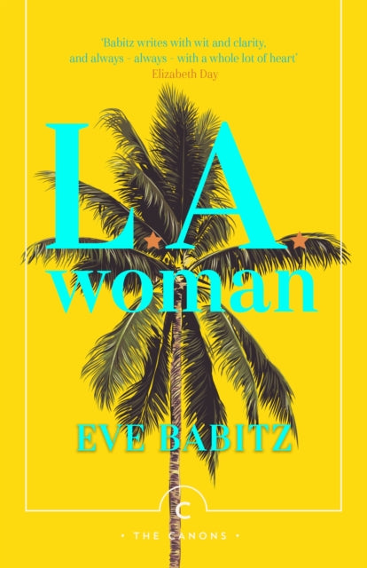 L.A. Woman book cover with a palm tree and turquoise text.