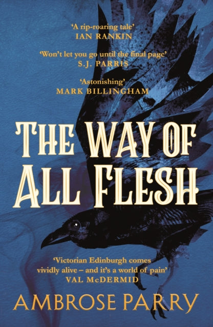 The Way of All Flesh book cover with a raven and quotes.