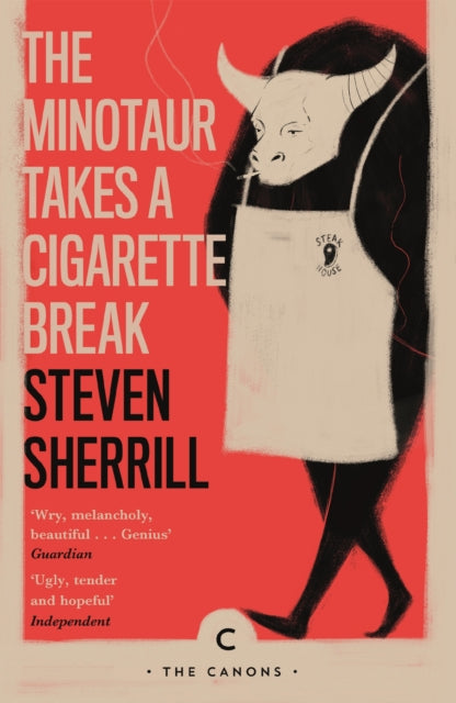 Book cover for The Minotaur Takes A Cigarette Break by Steven Sherrill.