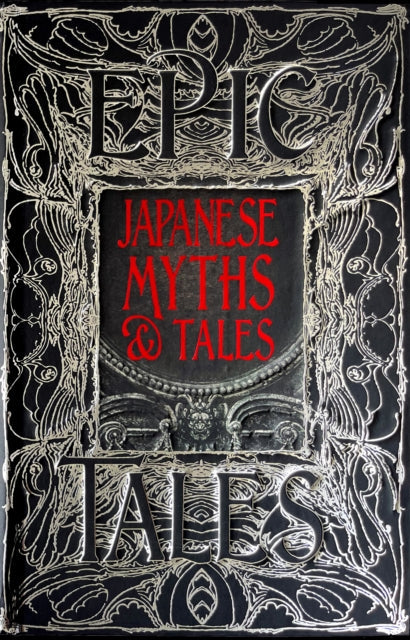 Epic Japanese Myths & Tales hardcover book with ornate silver and black cover.