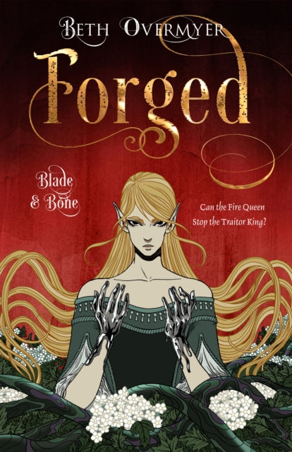 Forged book cover with a blonde elf and gold lettering.