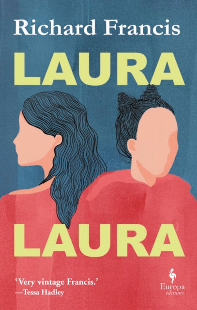 Laura Laura book cover with two figures and yellow text.
