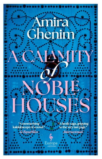 A Calamity of Noble Houses book cover featuring a blue door.