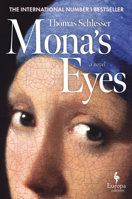 Mona's Eyes book cover featuring a close-up of a painting.