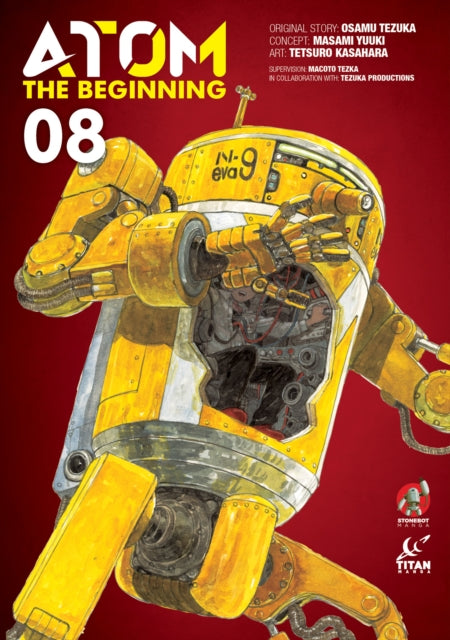 ATOM: The Beginning Vol. 8 manga cover featuring a yellow robot.