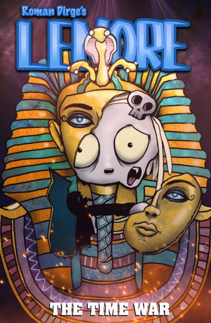Roman Dirge's Lenore The Time War comic cover featuring a pharaoh mask and Lenore.