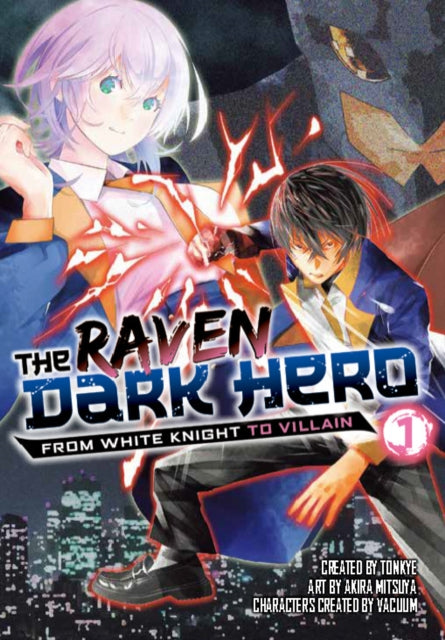 The Raven Dark Hero manga cover features two anime characters and the title.