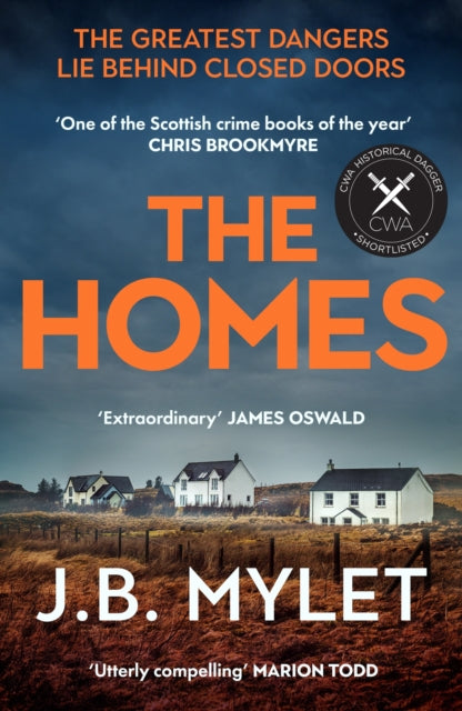 The Homes by J.B. Mylet book cover with houses and text.