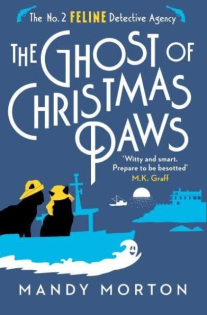 The Ghost of Christmas Paws book cover with cats on a boat.