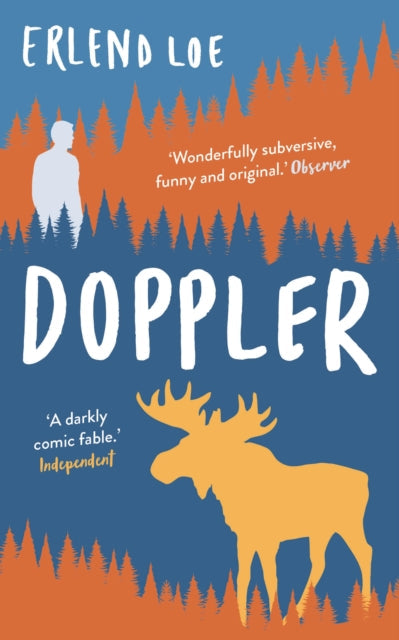 Book cover for Doppler by Erlend Loe featuring a moose silhouette.