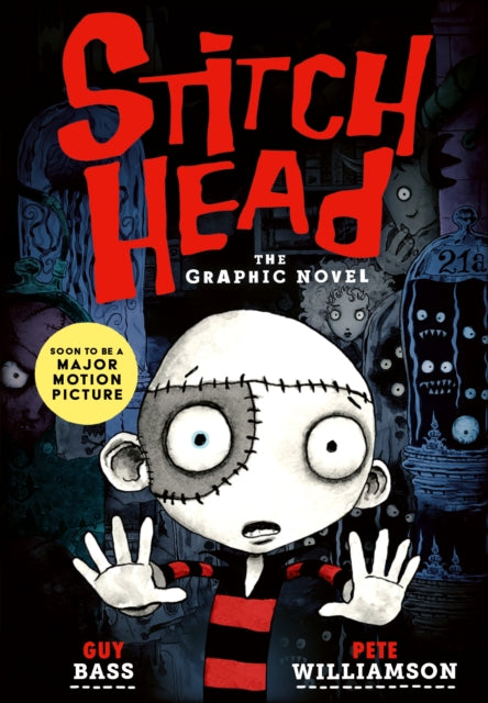 Stitch Head The Graphic Novel book cover featuring a stitched character.