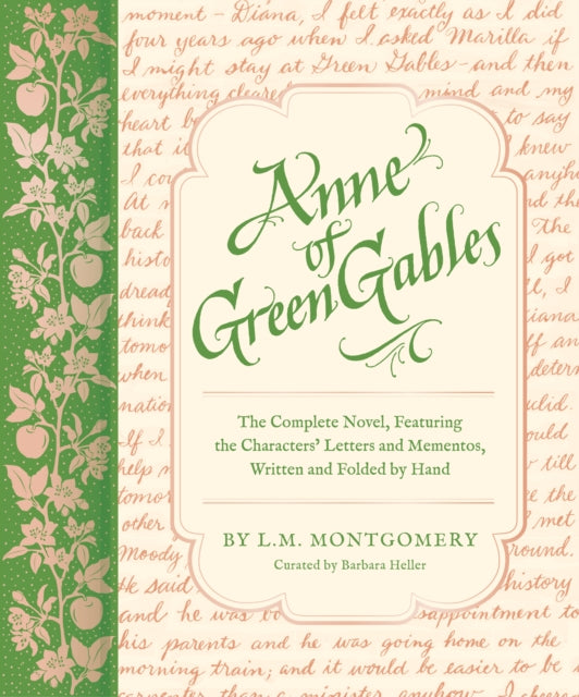 Anne of Green Gables book cover with decorative border and title.