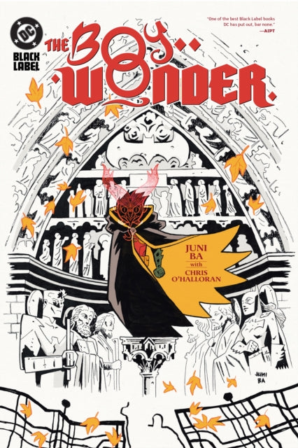 The Boy Wonder comic cover features a stylized illustration of a character in a cape with an owl-like mask.