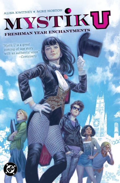 Mystik U: Freshman Year Enchantments comic book cover featuring Zatanna and friends.