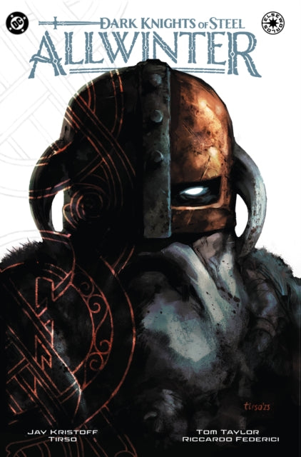 Dark Knights of Steel: Allwinter comic cover featuring a grim warrior.