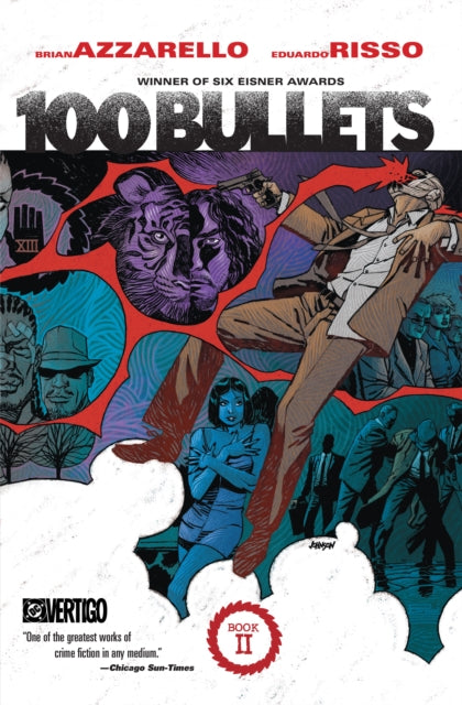 100 Bullets Book Two comic cover featuring stylized art and title.