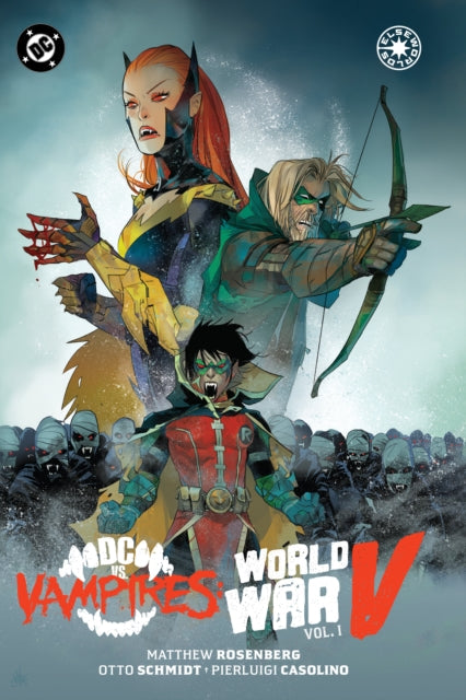 DC vs. Vampires: World War V Vol. 1 comic cover featuring Batgirl, Green Arrow, and Robin.