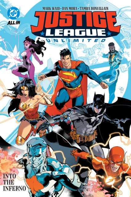 Justice League Unlimited Vol. 1: Into the Inferno comic cover featuring multiple superheroes.
