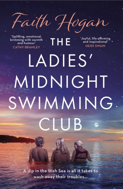The Ladies' Midnight Swimming Club book cover with three women in the sea.