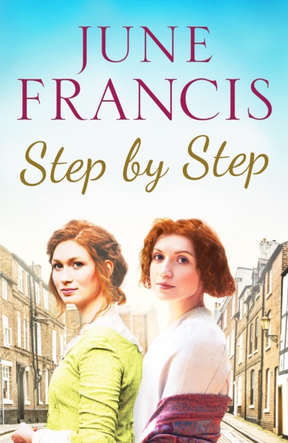 Book cover for "Step by Step" featuring two women in front of a street scene.
