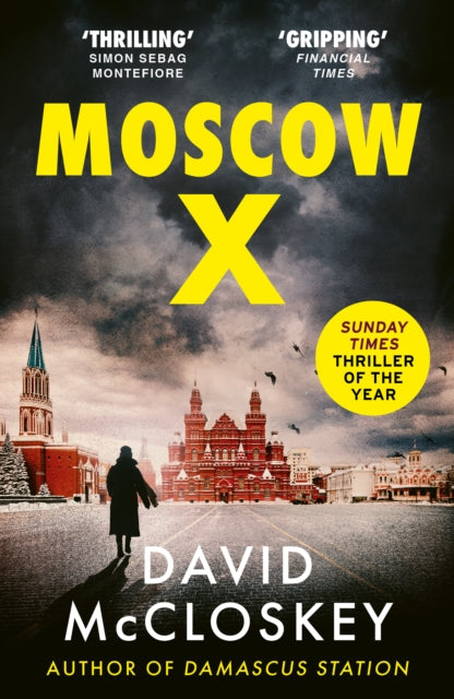 Moscow X book cover featuring Red Square and a person walking away.