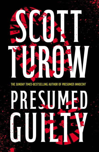 Scott Turow's Presumed Guilty book cover with red and white text.