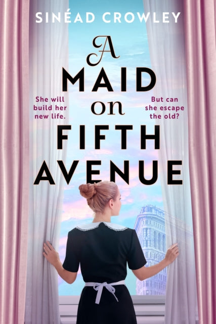 Book cover for "A Maid on Fifth Avenue" featuring a maid looking out a window.
