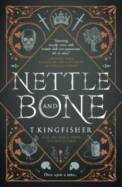 Nettle & Bone book cover with decorative border and title.