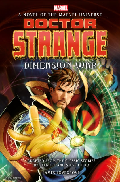 Doctor Strange Dimension War novel cover featuring Doctor Strange.