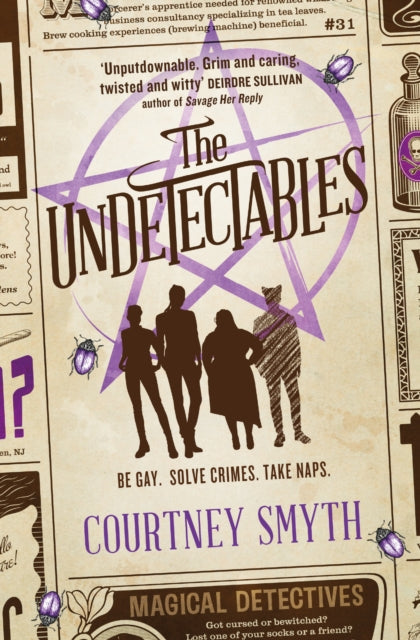 The Undetectables book cover with title, author, and character silhouettes.