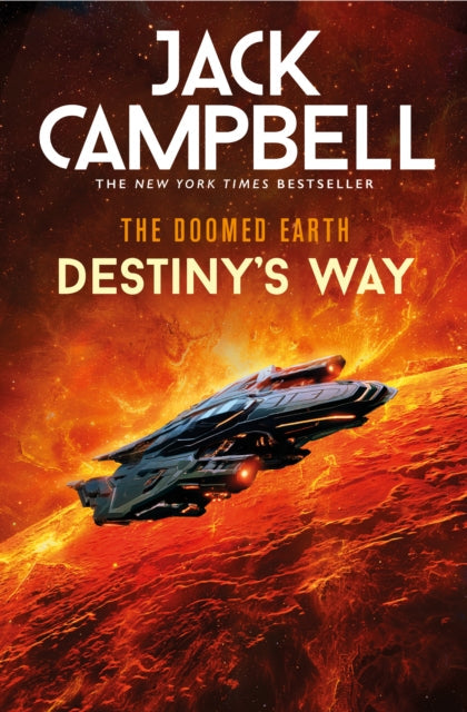 The Doomed Earth: Destiny's Way book cover featuring a spaceship over a fiery planet.