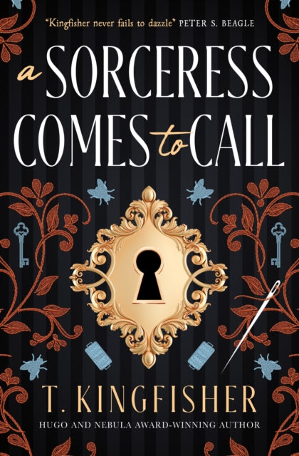 A Sorceress Comes to Call book cover with a keyhole and ornate details.