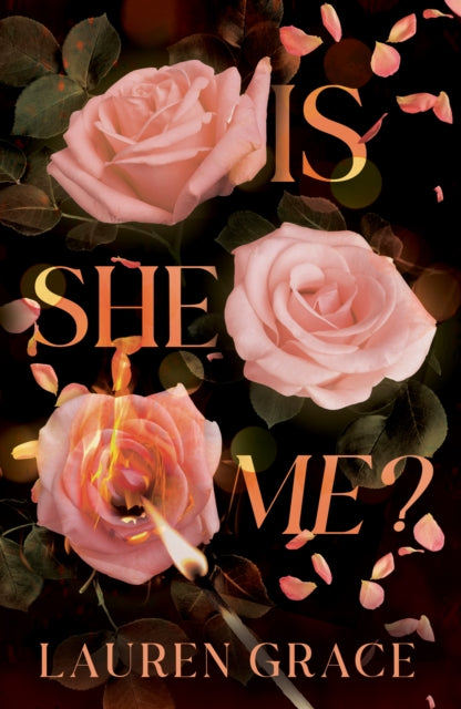 Book cover for "Is She Me?" by Lauren Grace, featuring pink roses and text.