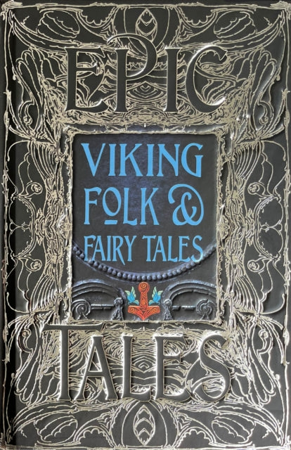 Epic Viking Folk & Fairy Tales book cover with ornate silver detailing.