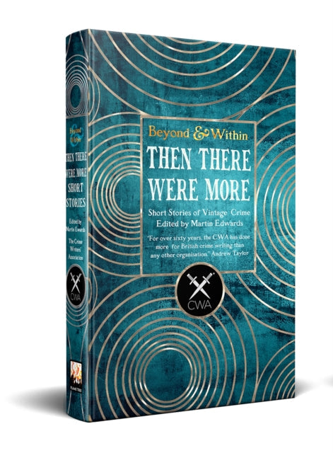 A teal book with gold circular patterns titled "Then There Were More Short Stories".