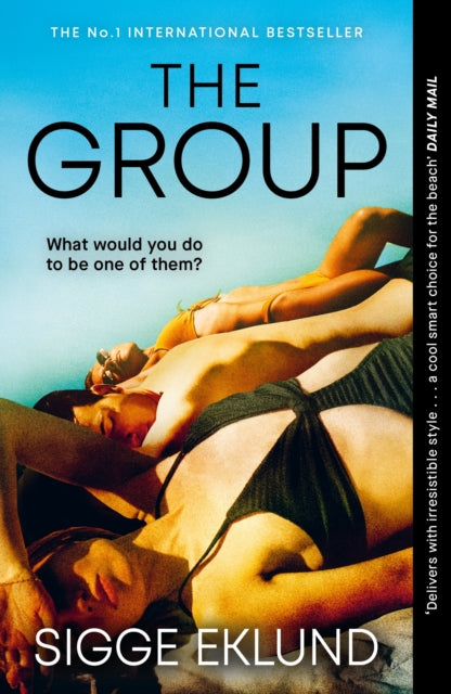 Book cover for "The Group" by Sigge Eklund featuring sunbathers.