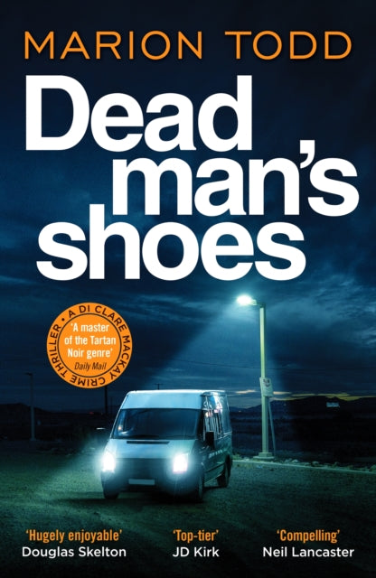 Book cover for Dead Man's Shoes by Marion Todd featuring a van at night.
