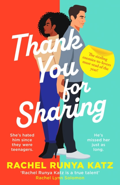 Book cover for "Thank You For Sharing" featuring two people and text.