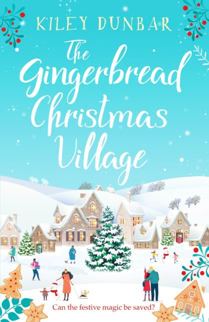 The Gingerbread Christmas Village book cover with a snowy village scene.