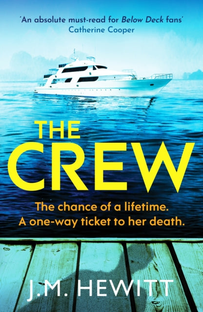 The Crew book cover with a yacht on the water.